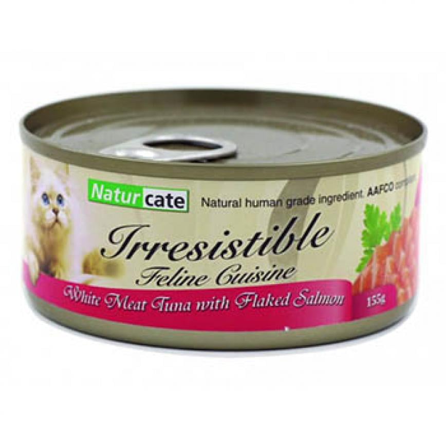 Naturcate 貓罐頭 白肉吞拿+三文魚絲 155g (NC155-5)