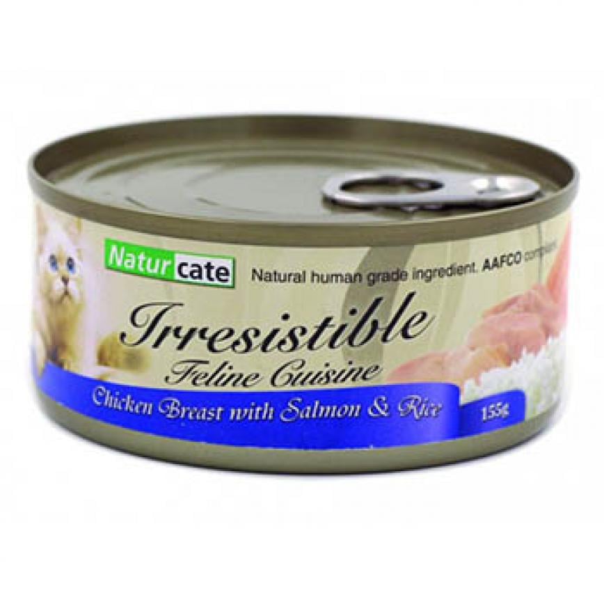 Naturcate 貓罐頭 嫩雞胸+三文魚+飯 155g