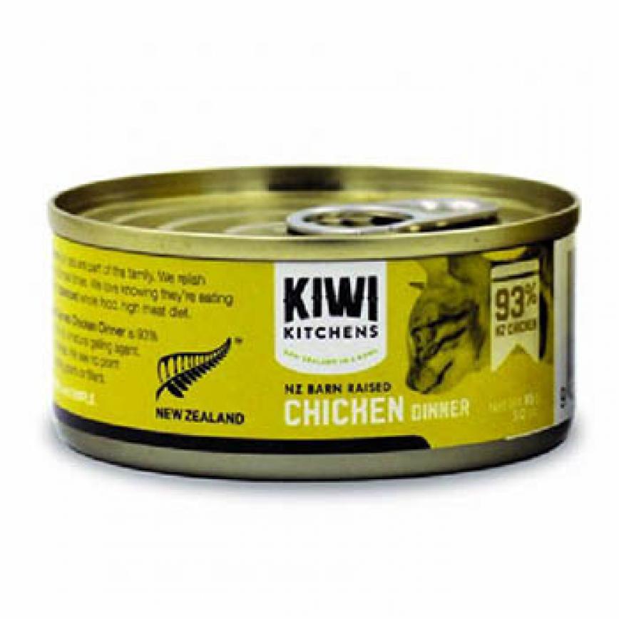 KIWI KITCHENS 主食貓罐頭 無穀物農場鮮雞配方 85g (黃色)