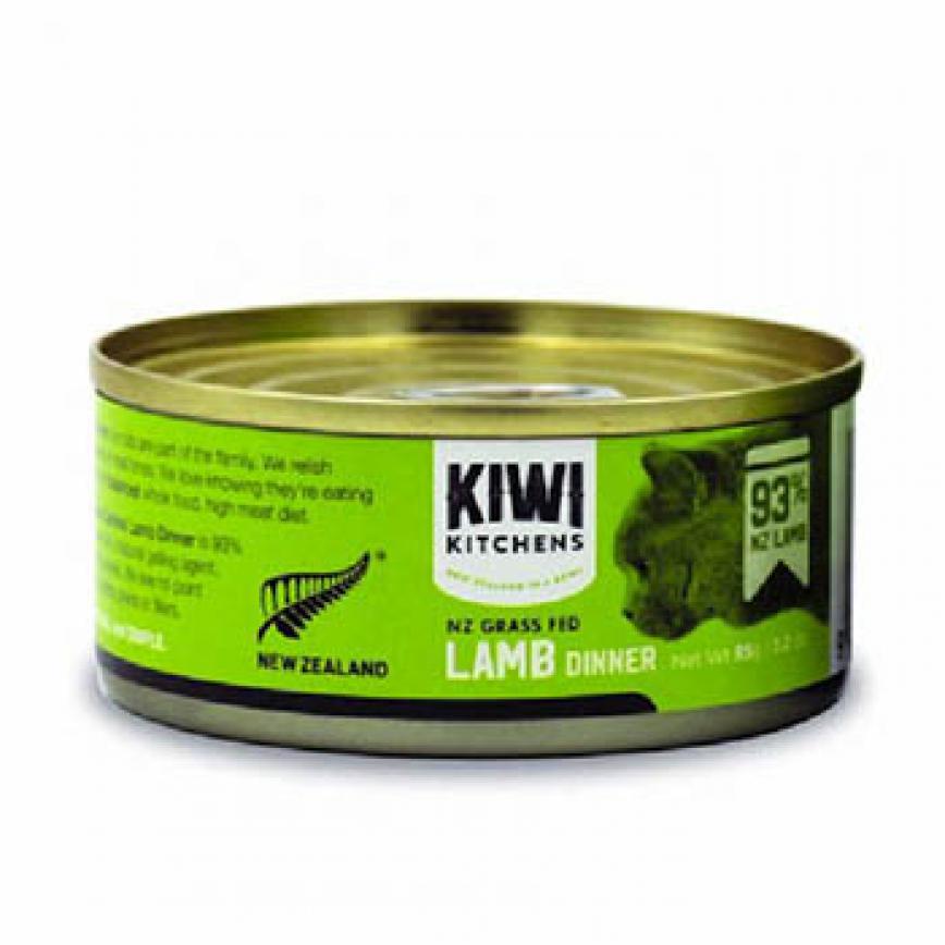 KIWI KITCHENS 主食貓罐頭 無穀物草飼羊配方 85g (青綠色) (KC-C-L85)