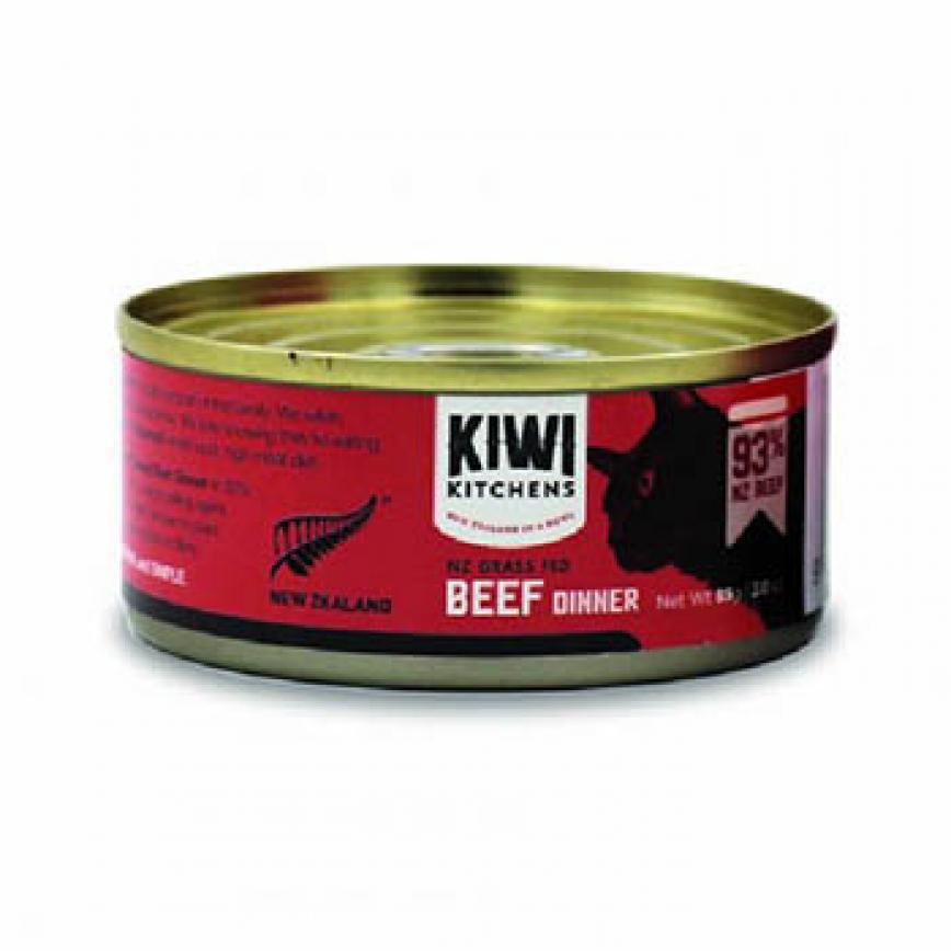 KIWI KITCHENS 主食貓罐頭 無穀物野放牛配方 85g (深紅色) (KC-C-B85)