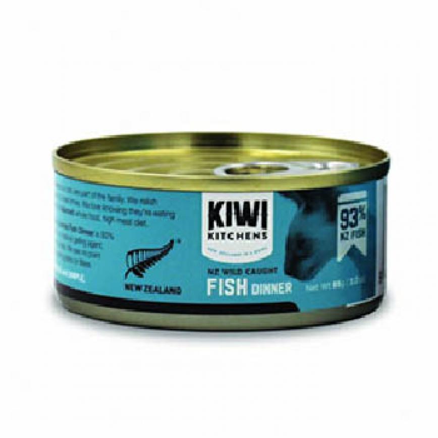 KIWI KITCHENS 主食貓罐頭 無穀物白身魚配方 85g (藍色) (KC-C-F85)