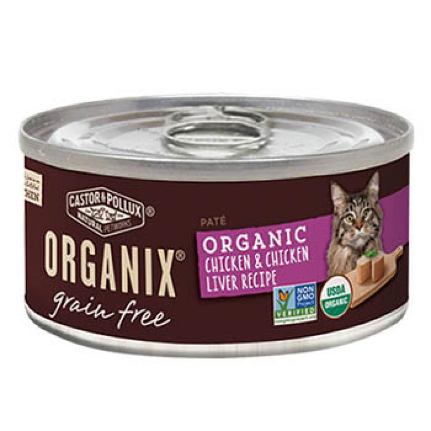CASTOR & POLLUX ORGANIX 貓罐頭 有機無穀物 雞肉及雞肝肉醬配方 3oz (7932)