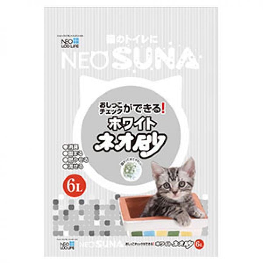 日本NEO SUNA白沙紙砂 6L (淺灰色)