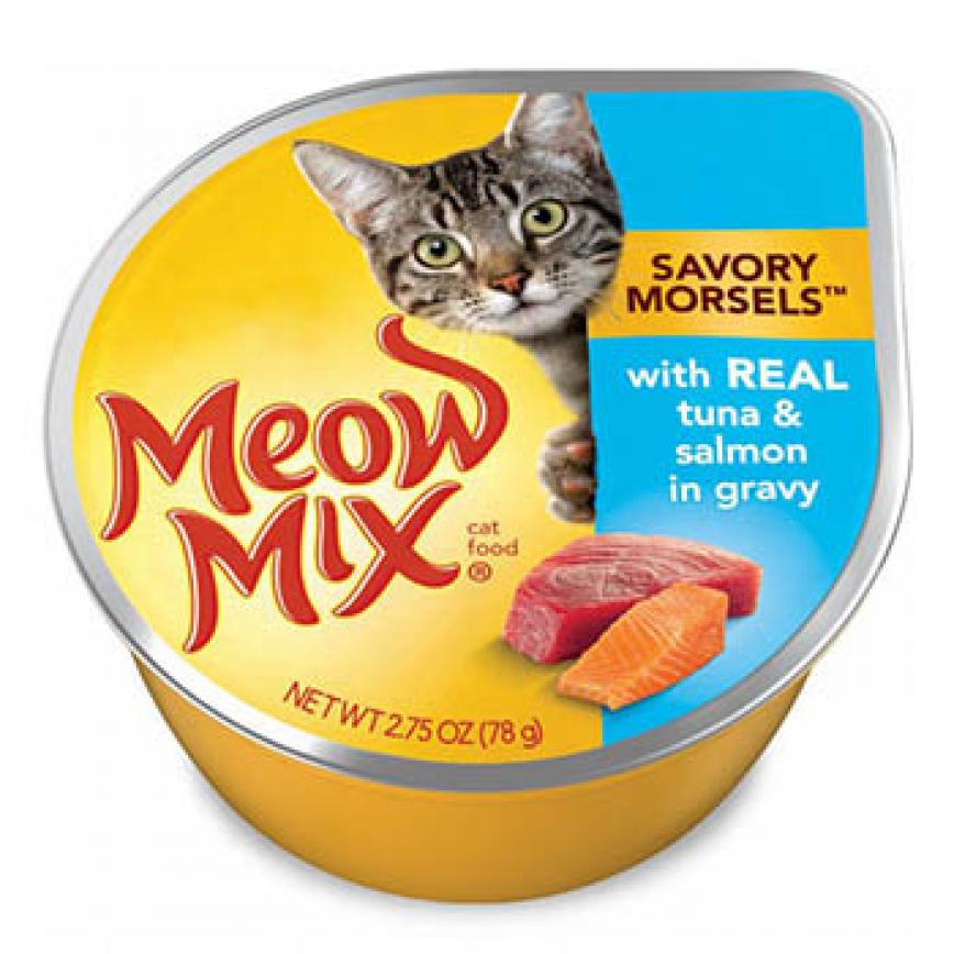 Meow Mix 貓罐頭 吞拿魚加三文魚湯汁配方 78g