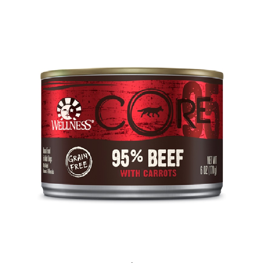 WELLNESS CORE 狗罐頭 95% 天然系列 牛肉配蘿蔔 6.6oz (7992)