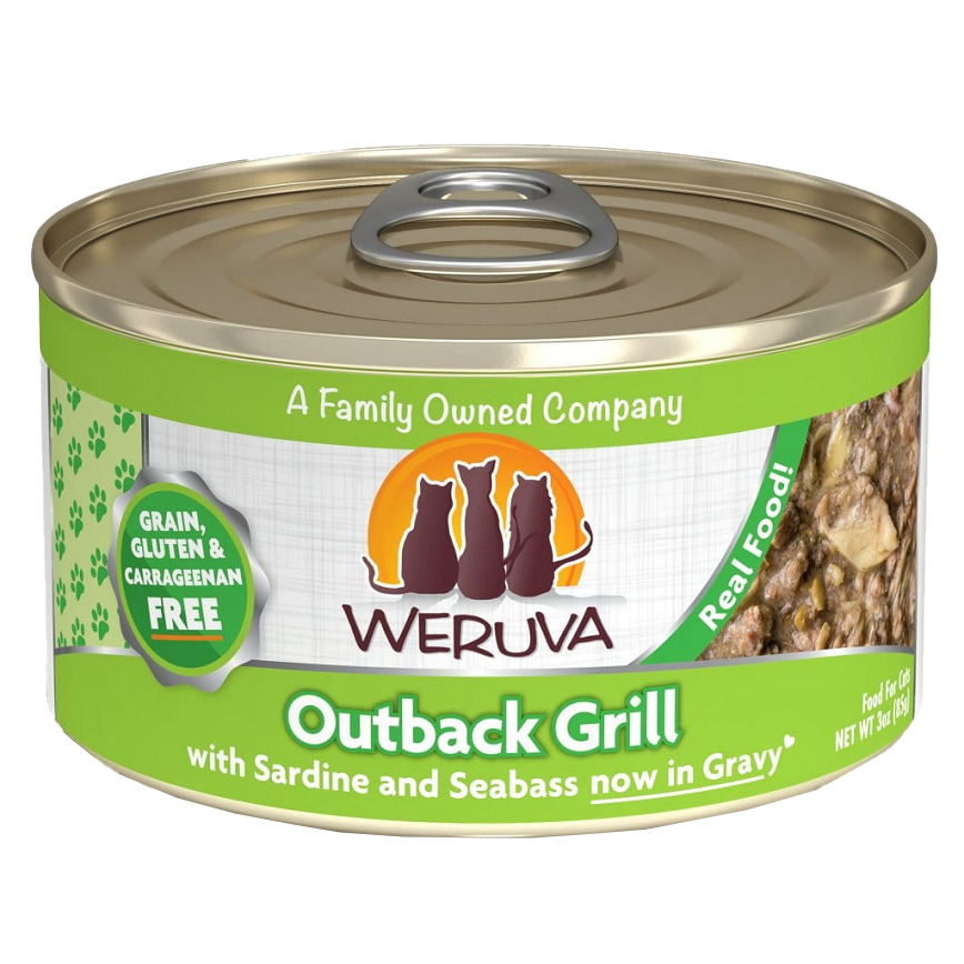 WeRuVa 貓罐頭 主食罐 野生澳洲鰺魚及金目鱸魚 Outback Grill 85g (青綠) (001060) 圖 1
