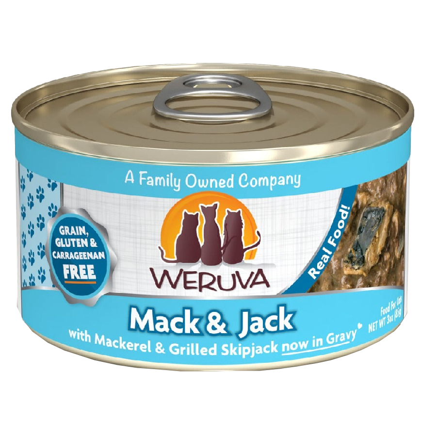 WeRuVa 貓罐頭 主食罐 野生鯖魚及鰹魚 Mack and Jack 85g (淺藍) (001063) 圖 1