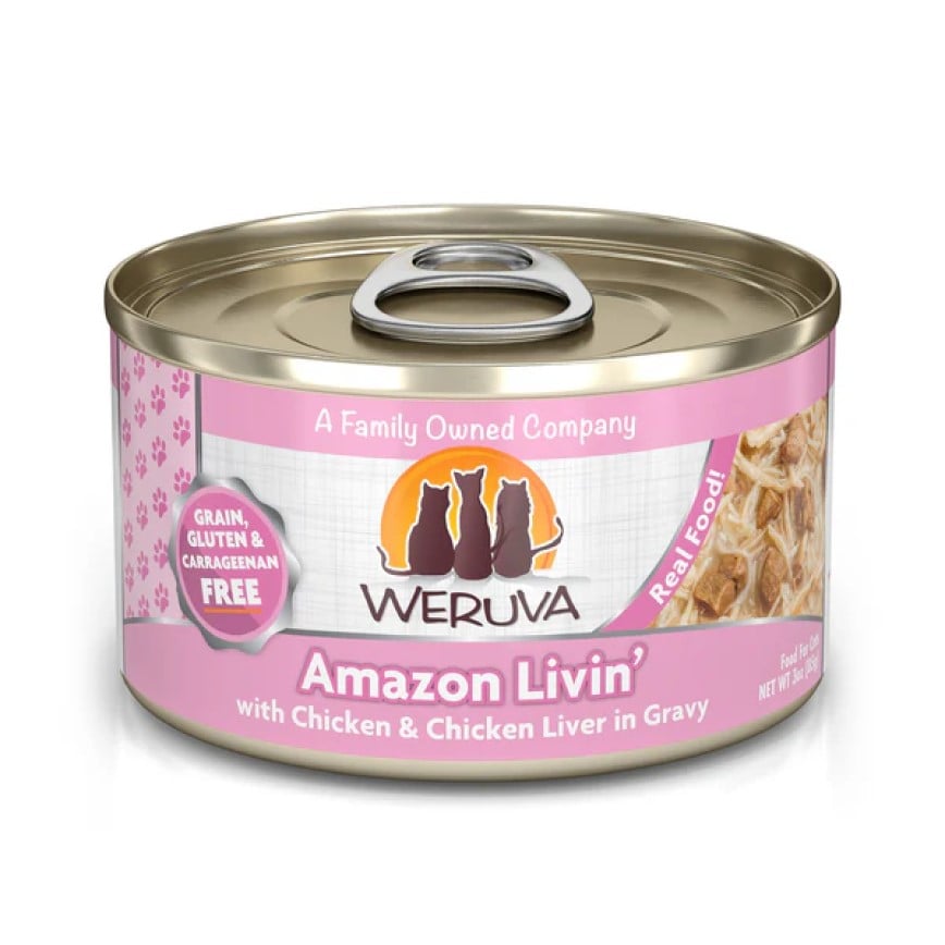 WeRuVa 貓罐頭 主食罐 無骨及去皮雞胸肉、雞肝 85g (粉紅) (001042) 圖 1