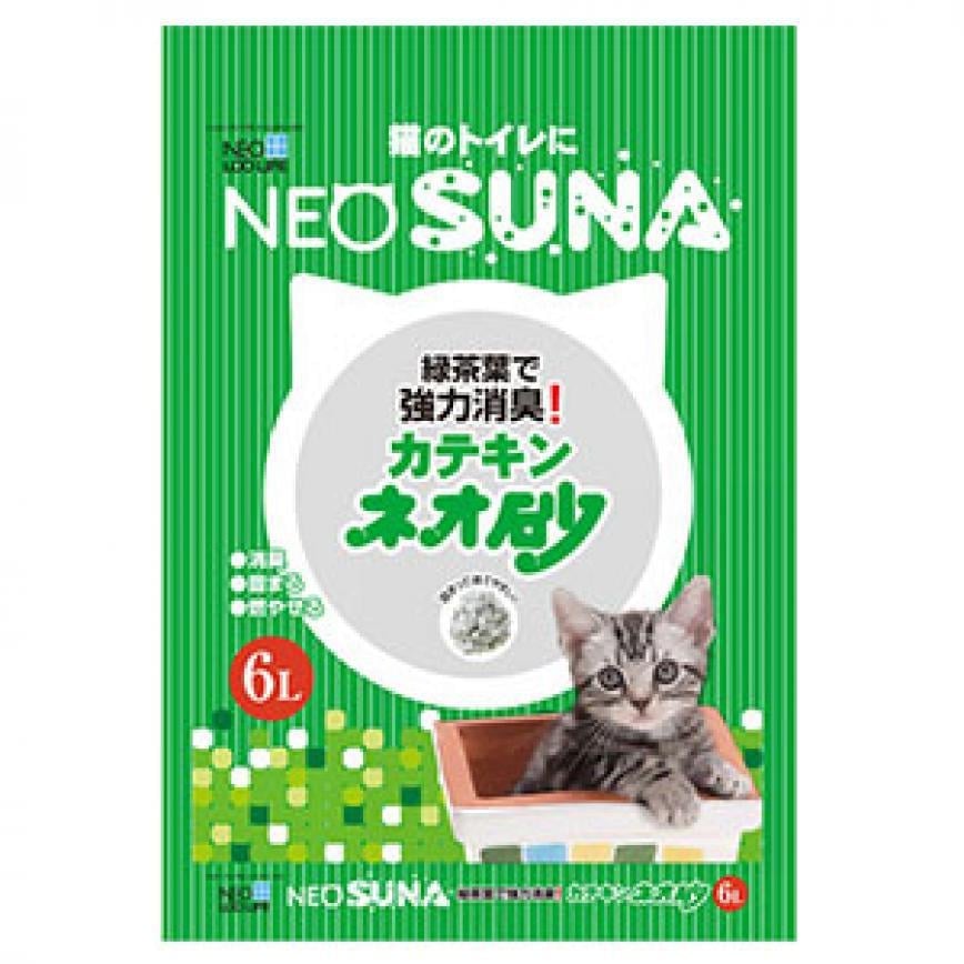 日本NEO SUNA綠茶葉 紙貓砂 6L (綠色) TBS