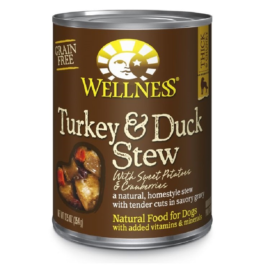 WELLNESS 狗罐頭 Grain Free 無穀物 紅莓火雞鴨肉 12.5oz 354g (啡) (1730) 圖 2