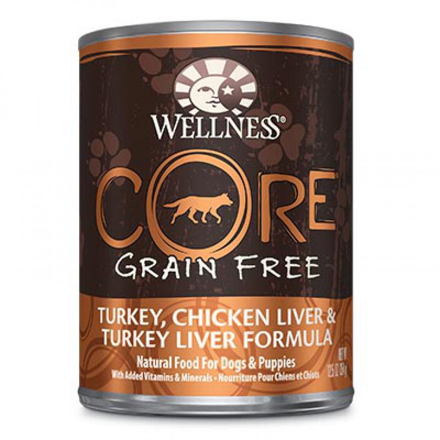 WELLNESS CORE 狗罐頭 無穀物火雞、雞肝及火雞肝配方 12.5oz