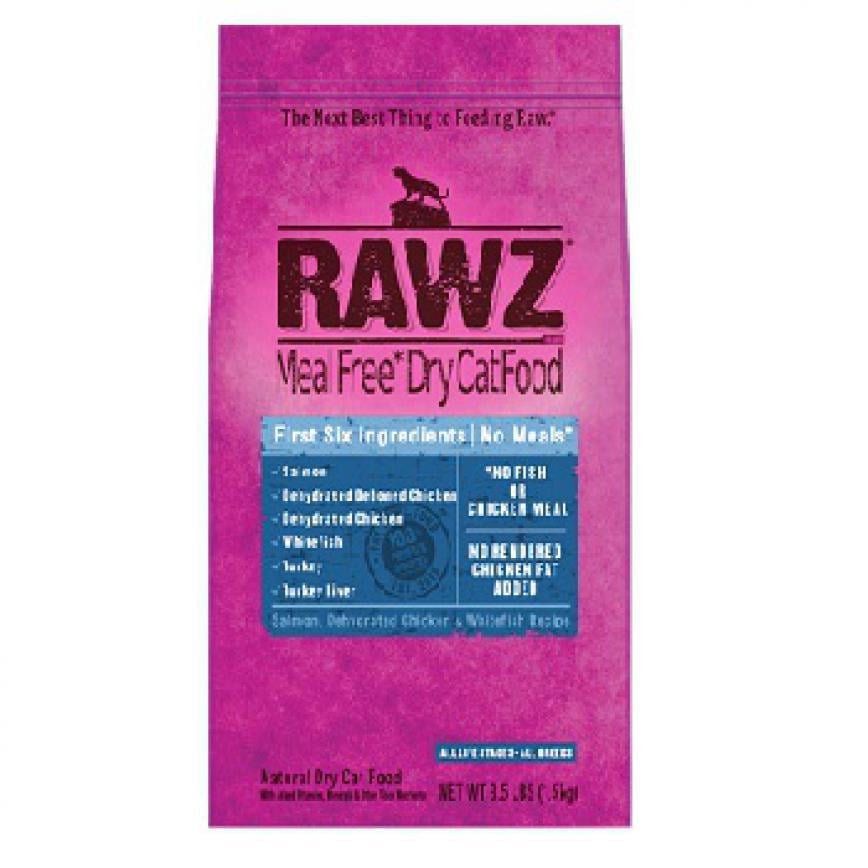 RAWZ 全貓乾糧 三文魚、脫水雞肉及白肉魚配方 7lb 或 (2包3.5lb夾袋) (RAWZCF7)