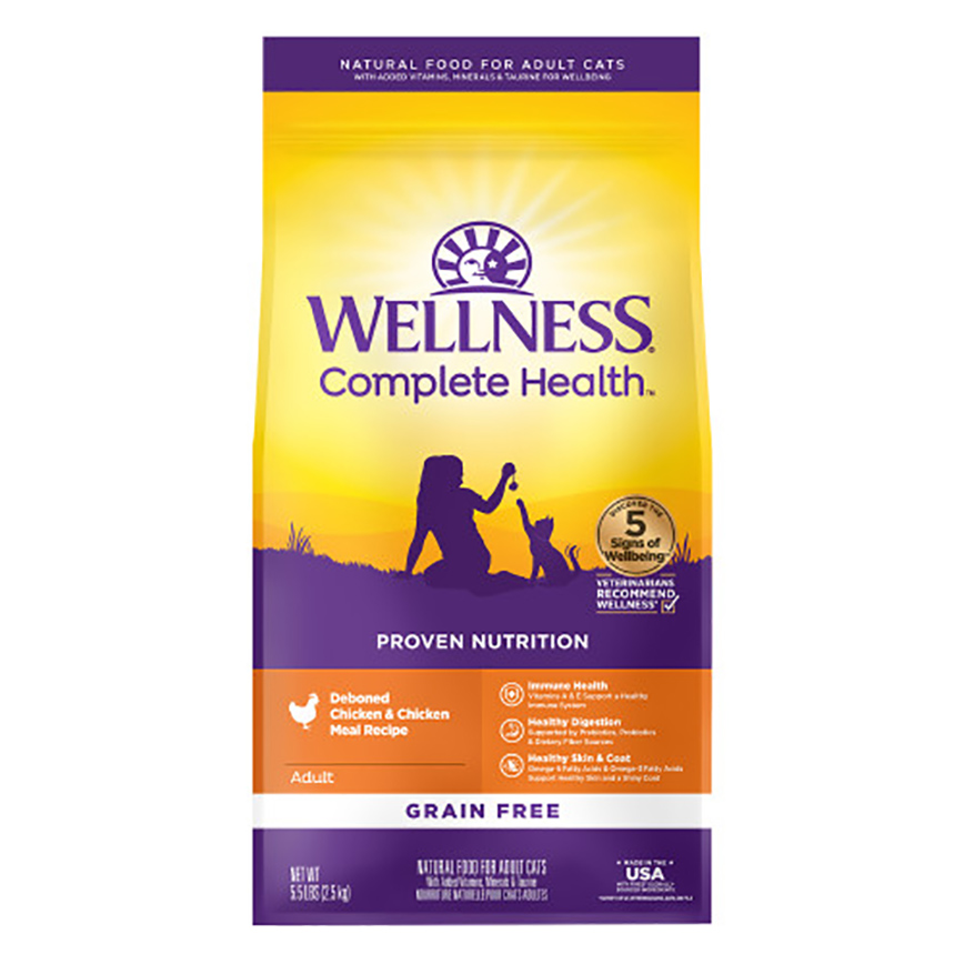 WELLNESS 貓糧 Complete Health 無穀物成貓雞肉配方 11lb 8oz (9202)