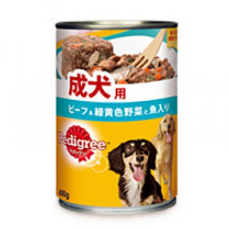 Pedigree寶路 狗罐頭 野菜牛柳鮮魚 400g