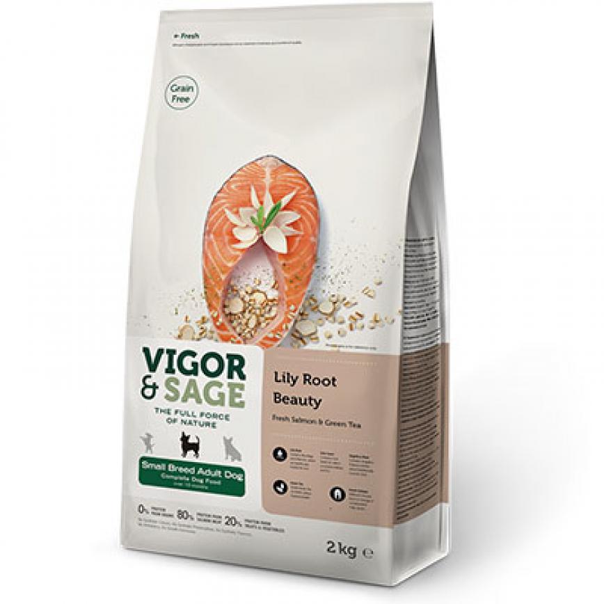 VIGOR & SAGE 無穀物天然糧 三文魚百合美毛小型成犬 Lily Root Beauty Small Breed Adult Dog 6kg (17150)