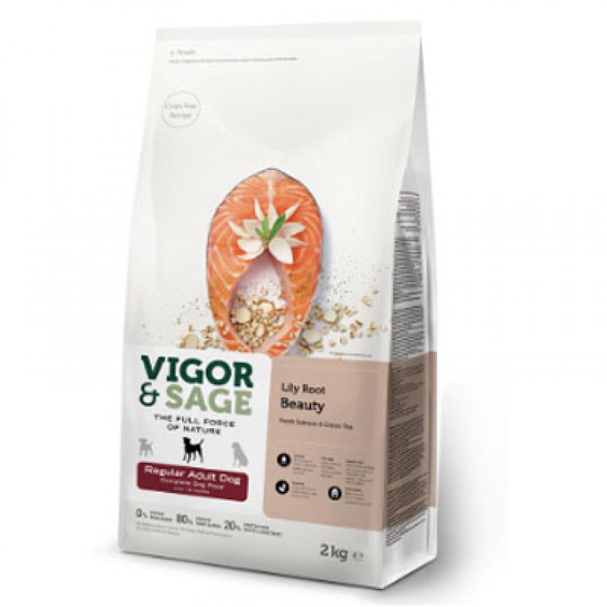 VIGOR & SAGE 無穀物天然糧 三文魚百合美毛成犬大粒 Lily Root Beauty Large Breed Adult Dog 2kg (17156) 圖 1