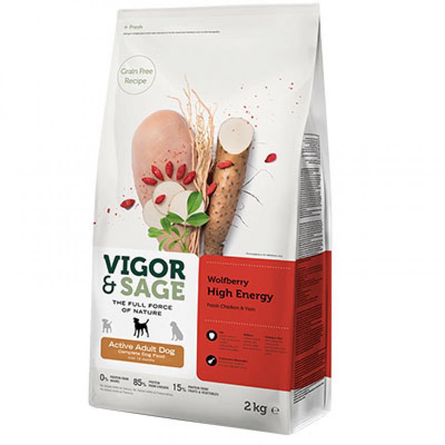 VIGOR & SAGE 無穀物天然糧 山藥高能量成犬 Wolfberry High Energy 2kg (停售) 圖 1
