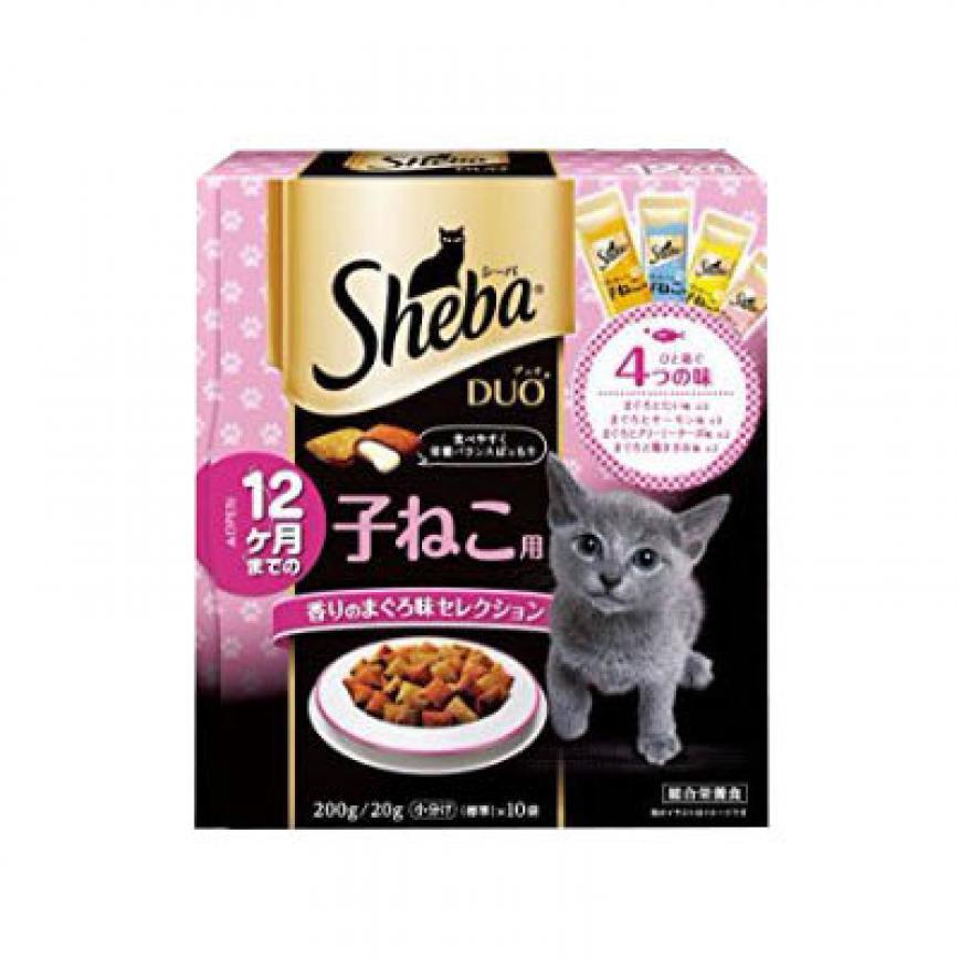 日本Sheba Duo 夾心餡餅貓咪乾糧 12個月為止幼貓專用 200g (粉紅花花) (SDU-51) (TBS)