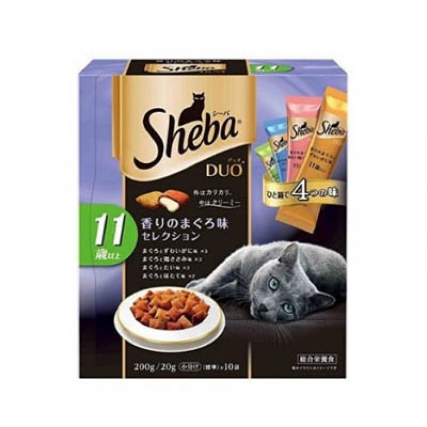 日本Sheba Duo 夾心餡餅貓咪乾糧 11歲或以上配方 200g (淡紫) (SDU-31) (停售)
