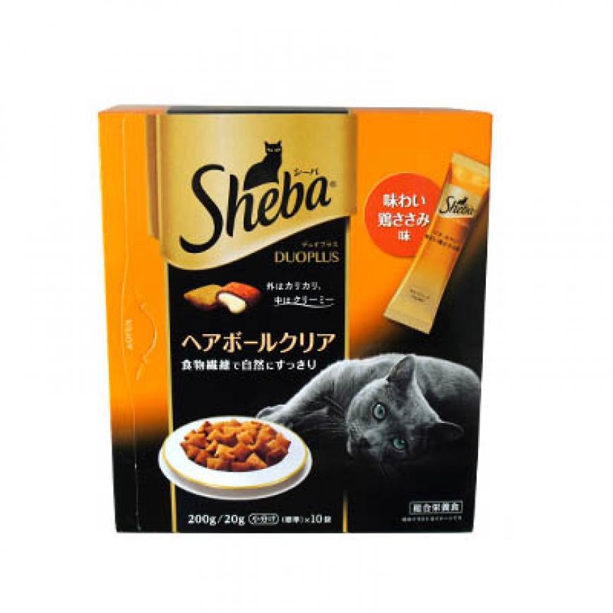 日本Sheba Duo 夾心餡餅貓咪乾糧 成貓去毛球配方 200g (橙色) (SDUP-1) (停售)