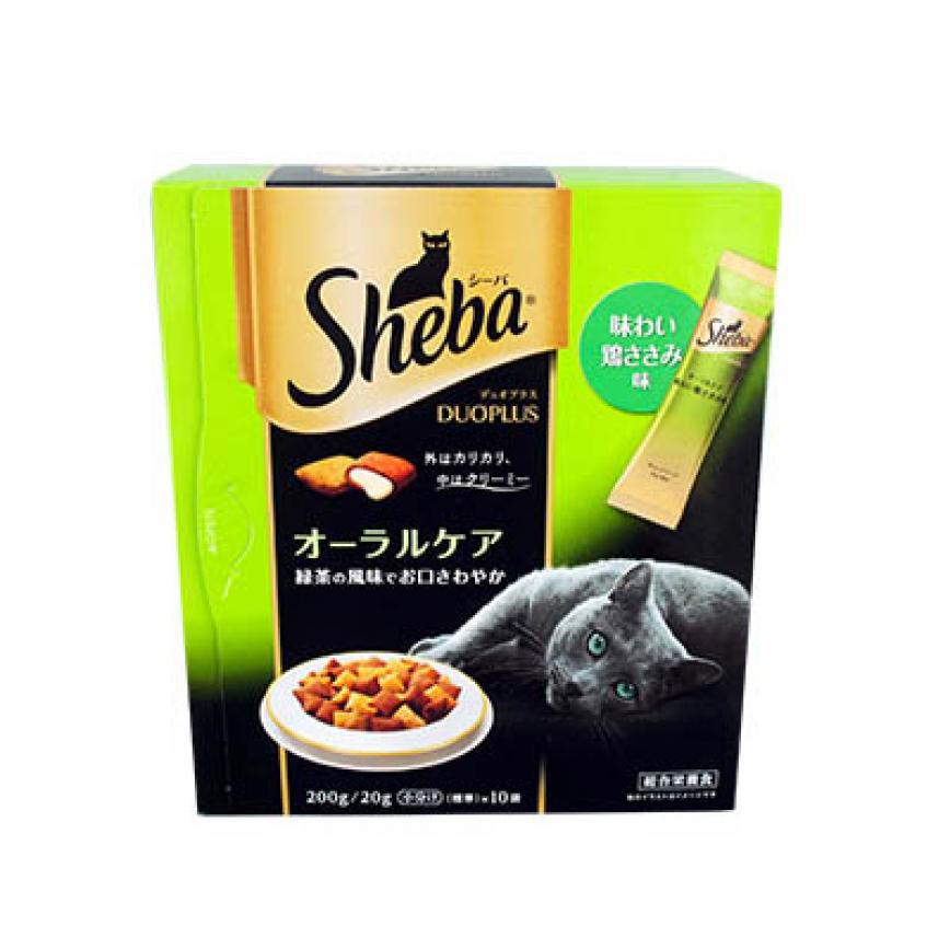 日本Sheba Duo 夾心餡餅貓咪乾糧 成貓口腔護理配方 200g (青色) (SDUP-2) (TBS)