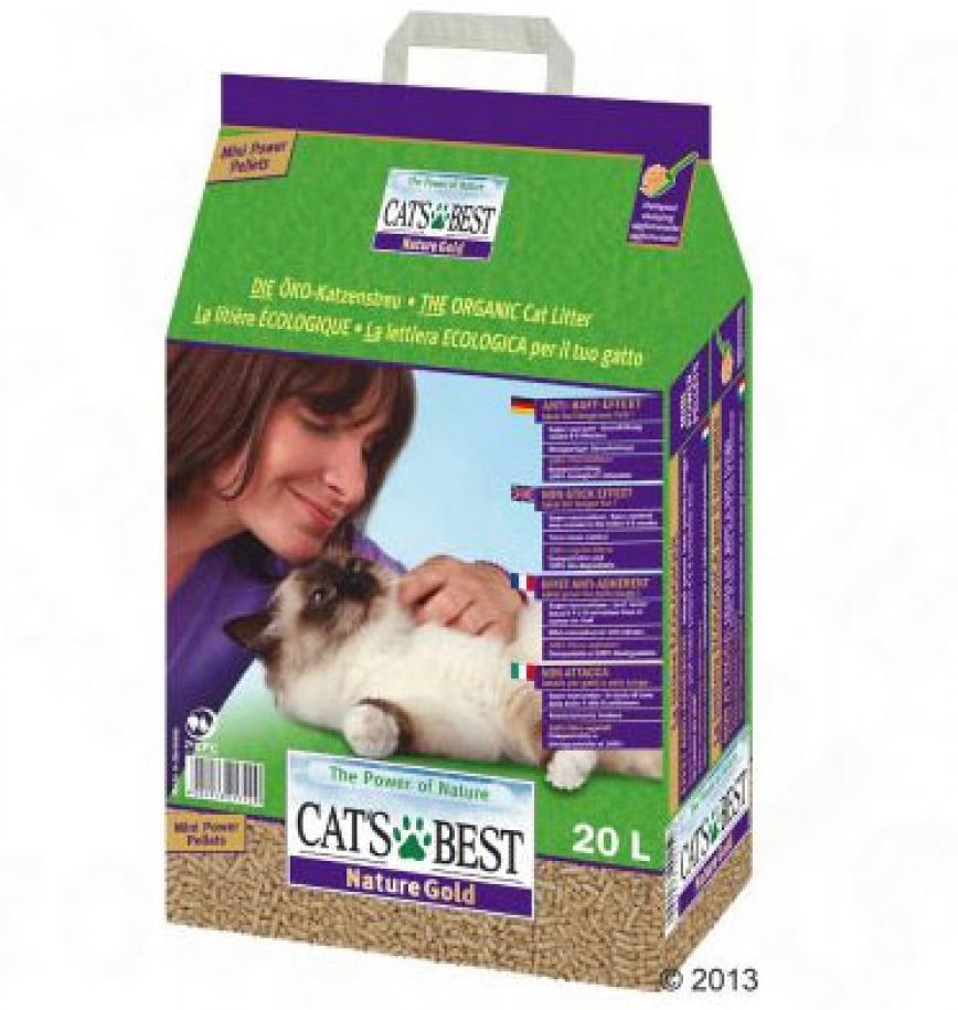 德國CAT'S BEST不黏毛黏結 木貓砂 紫袋粗砂金裝 10kg (破損品)