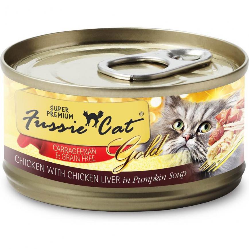 Fussie Cat 貓罐頭 金鑽 南瓜湯煮雞肉+雞肝 Chicken Liver in Pumpkin in Gravy 80g (FU-CLC)