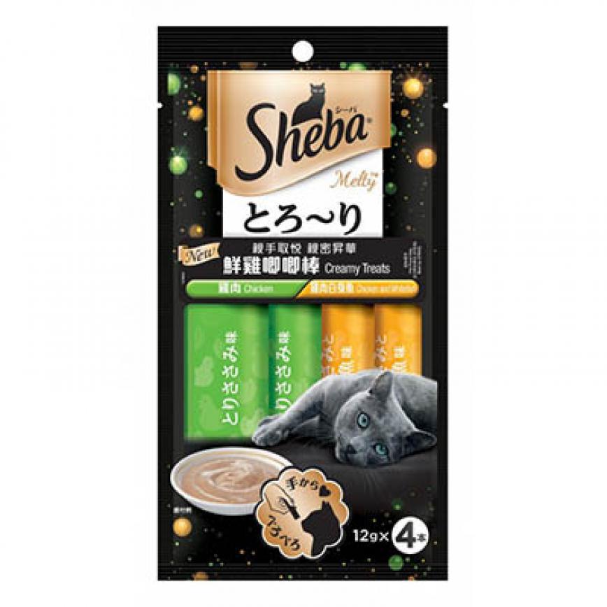 日本Sheba 貓肉泥 雞肉拼雞肉白身魚 12g 4本入 (10193748) 圖 1