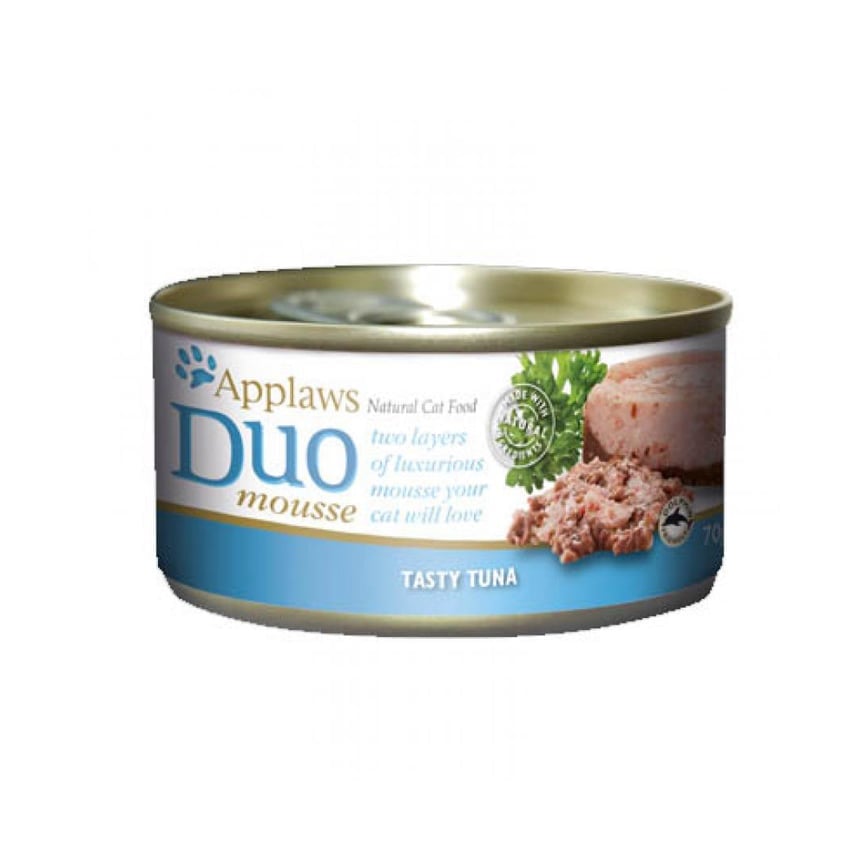 Applaws 貓罐頭 雙層慕絲系列 紅肉&白肉吞拿魚 Duo Mousse Tuna Wholemeat with Tuna 70g (1071)