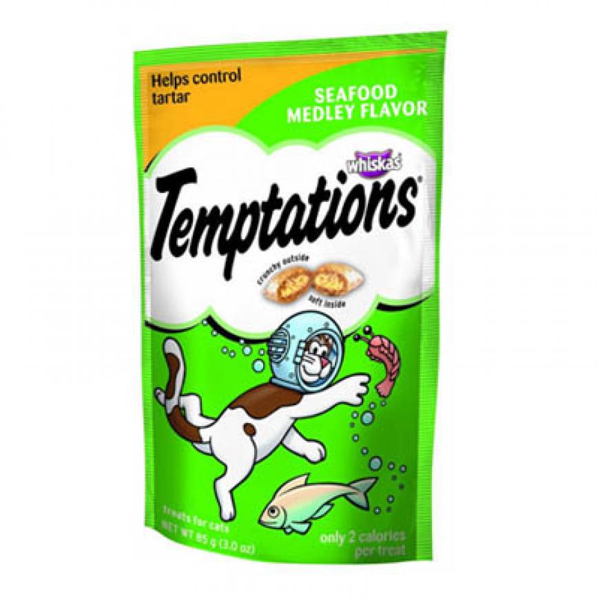 Temptations 防牙石貓零食 精選海鮮 85g (綠) (10162845)