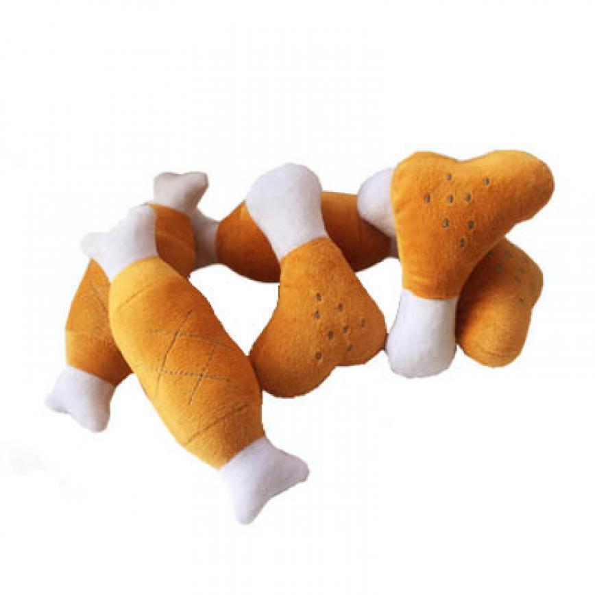 HelloDOG 玩具嚴選 狗狗咇咇公仔磨牙玩具 雞肶 1隻 圖 1