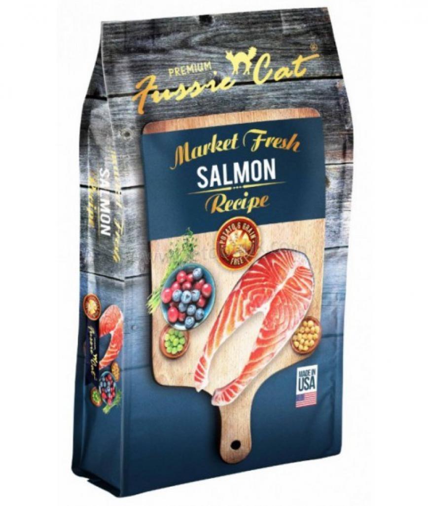 Fussie Cat 貓糧 Market Fresh 純天然貓糧 三文魚配方 Salmon 4lb (藍) (賞味期限 2019.03) 圖 1