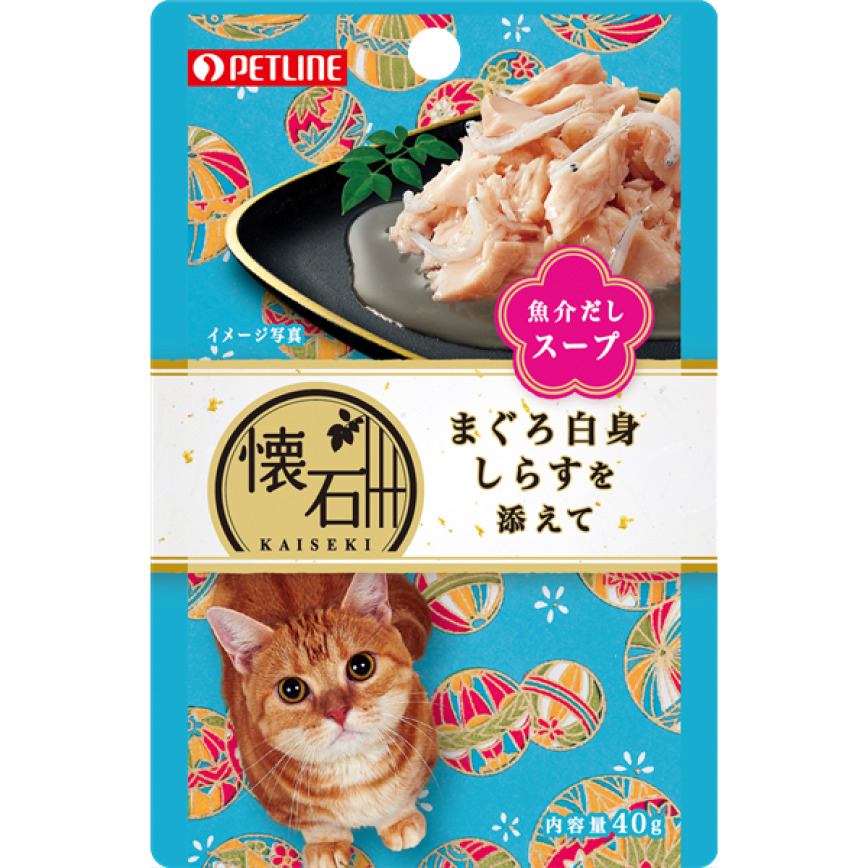 日本Petline 懷石料理 貓餐包 水分補給 金槍魚+鰹魚 40g (KP6)