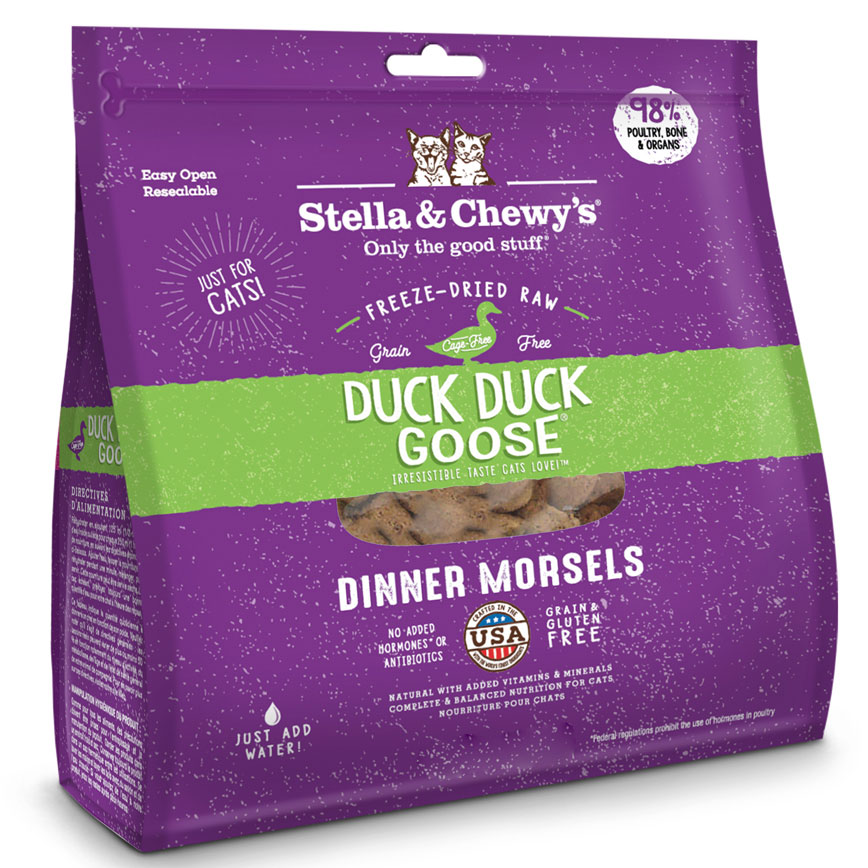 Stella & Chewy's 貓糧 Dinner Morsels 凍乾生肉主食糧 鴨肉及鵝肉配方 18oz (SC037)