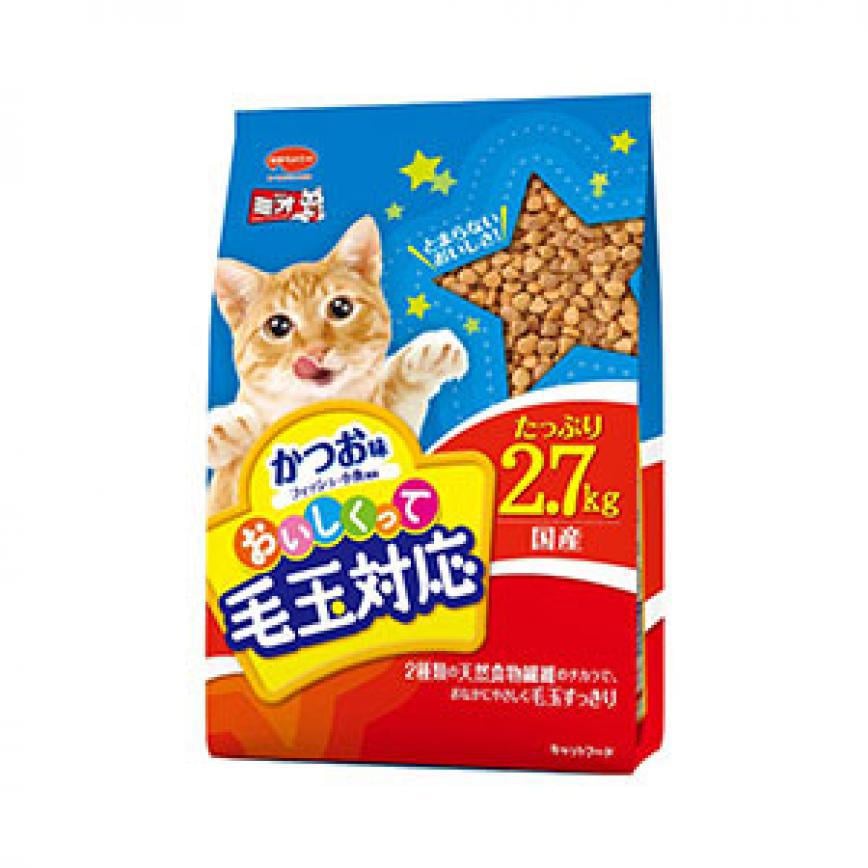 日本Mio三才 特選去毛球全貓糧 柴魚味 2.7kg (藍色) (破損品) (停售)
