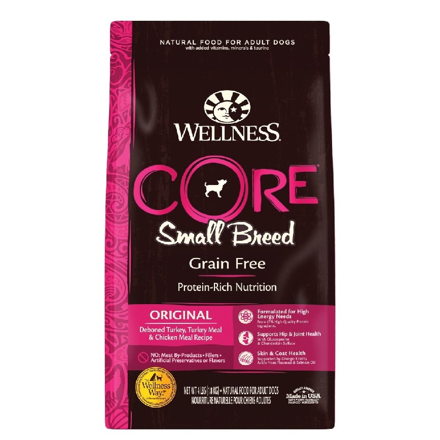 WELLNESS CORE 狗糧 無穀物 小型成犬配方 去骨火雞及雞 12lb (88421)