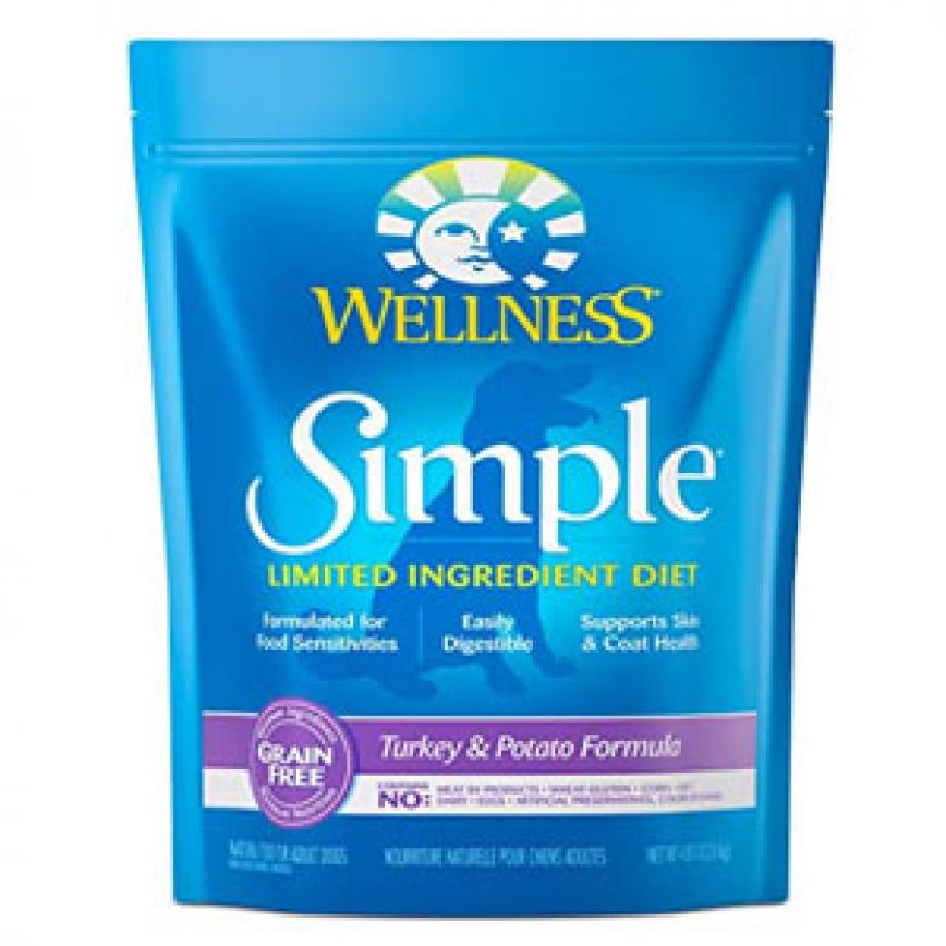 WELLNESS 狗糧 SIMPLE 無穀物火雞單一蛋白質配方 4lb 8oz 圖 1