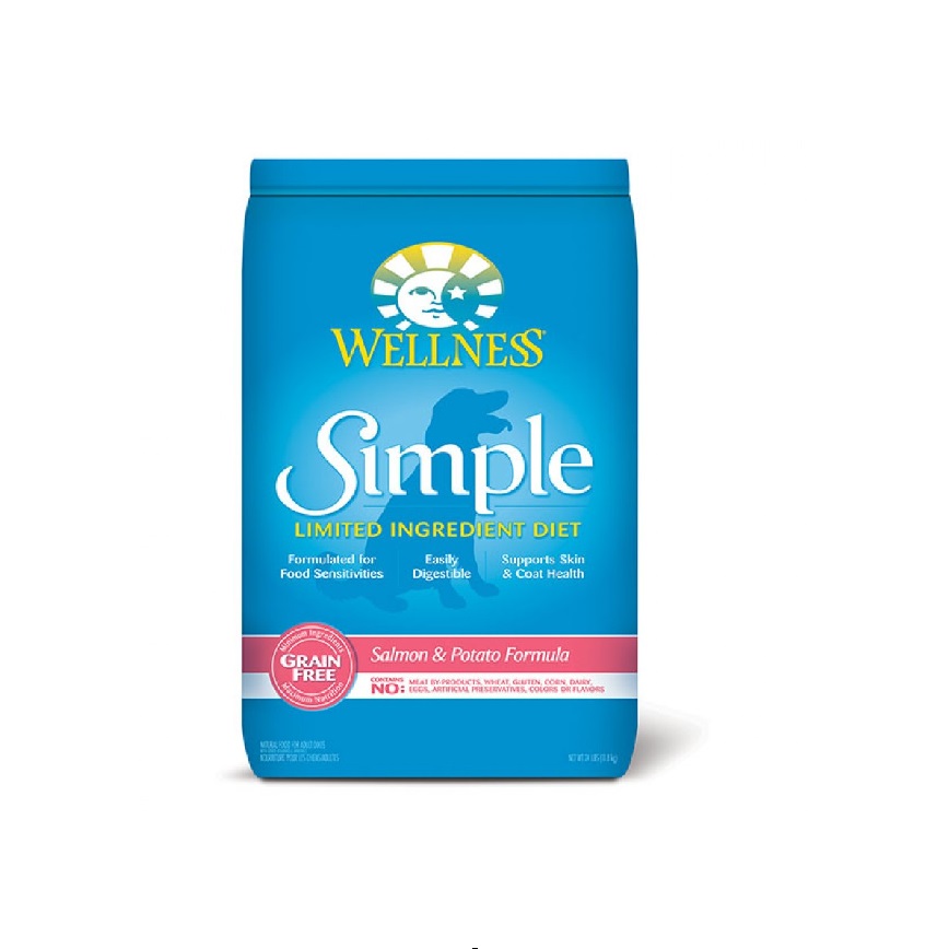 WELLNESS 狗糧 SIMPLE 無穀物 單一蛋白質配方 三文魚 24lb (89308)