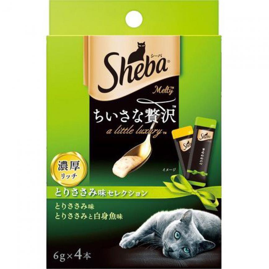 日本Sheba 豪華滋味能量小食 雞肉及白身魚 4本入 (綠)