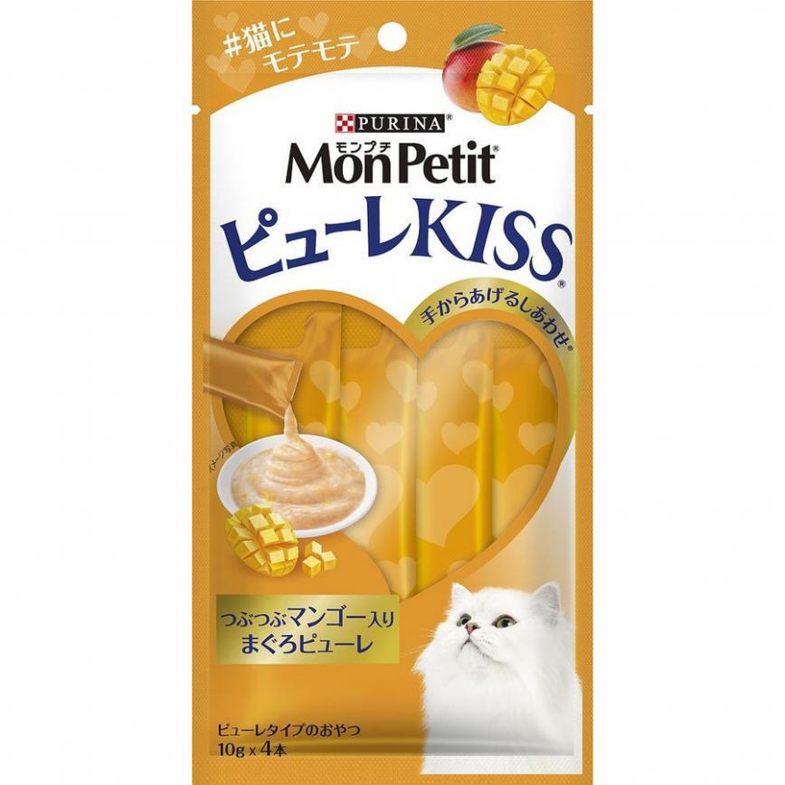 日本MonPetit 貓零食 肉泥餐包 吞拿魚及芒果 40g (橙) (TBS)