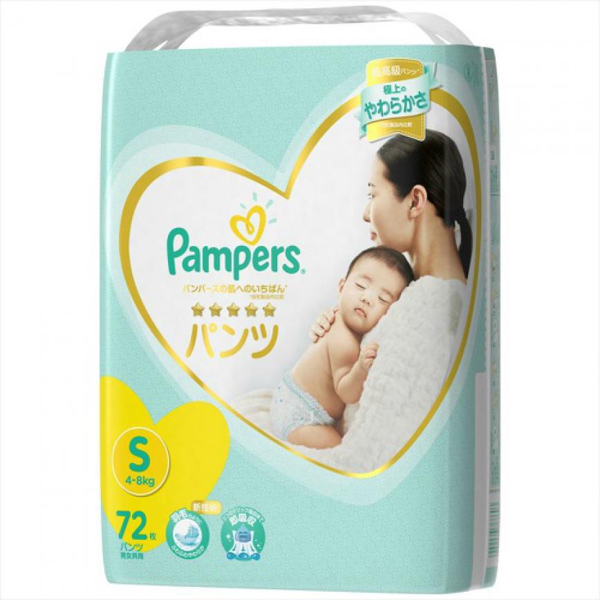 日本Pampers Ichiban 紙尿片 S碼 72枚 (4-8kg適用)