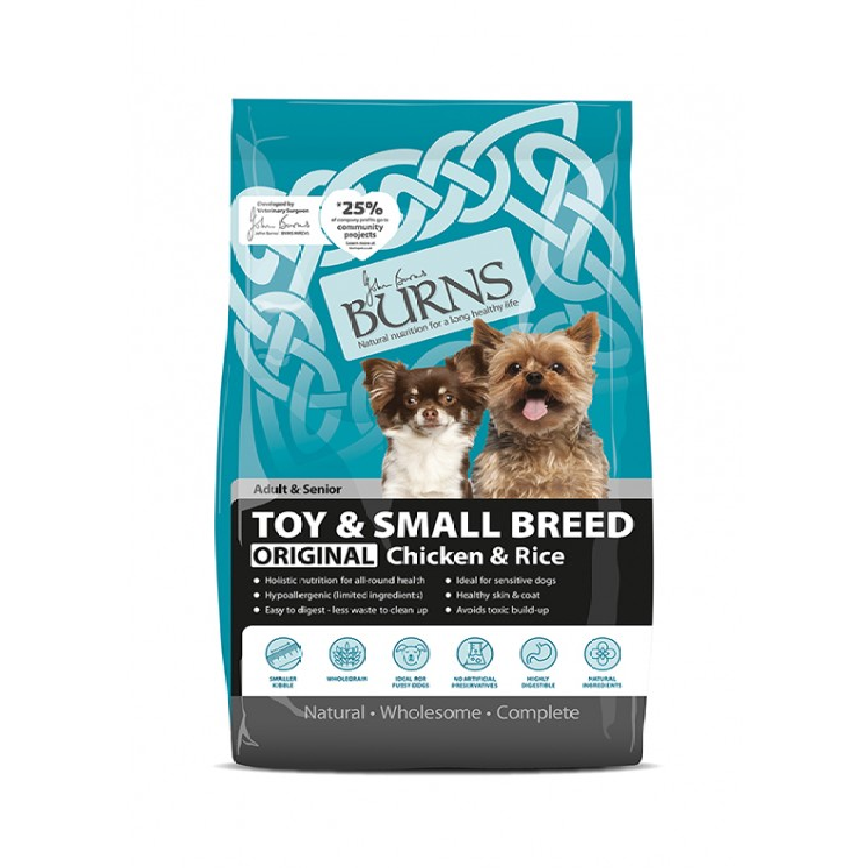 Burns 小型成犬及老犬雞肉糙米配方 Toy & Small Breed Chicken & Rice 6kg (停售) 圖 1