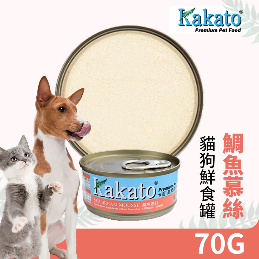 Kakato 罐頭 貓狗罐頭 鯛魚慕絲 70g (貓狗共用) (TD0709THK) 圖 2