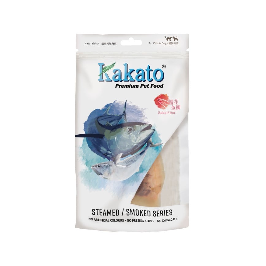 Kakato 卡格 貓狗零食 煙燻蒸煮系列 鯖花魚柳 80g [1包4件] (931C)