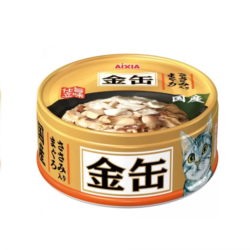 AIXIA 愛喜雅 貓罐頭 金缶系列 吞拿魚+雞 70g (GN-3) 新舊包裝隨機發貨