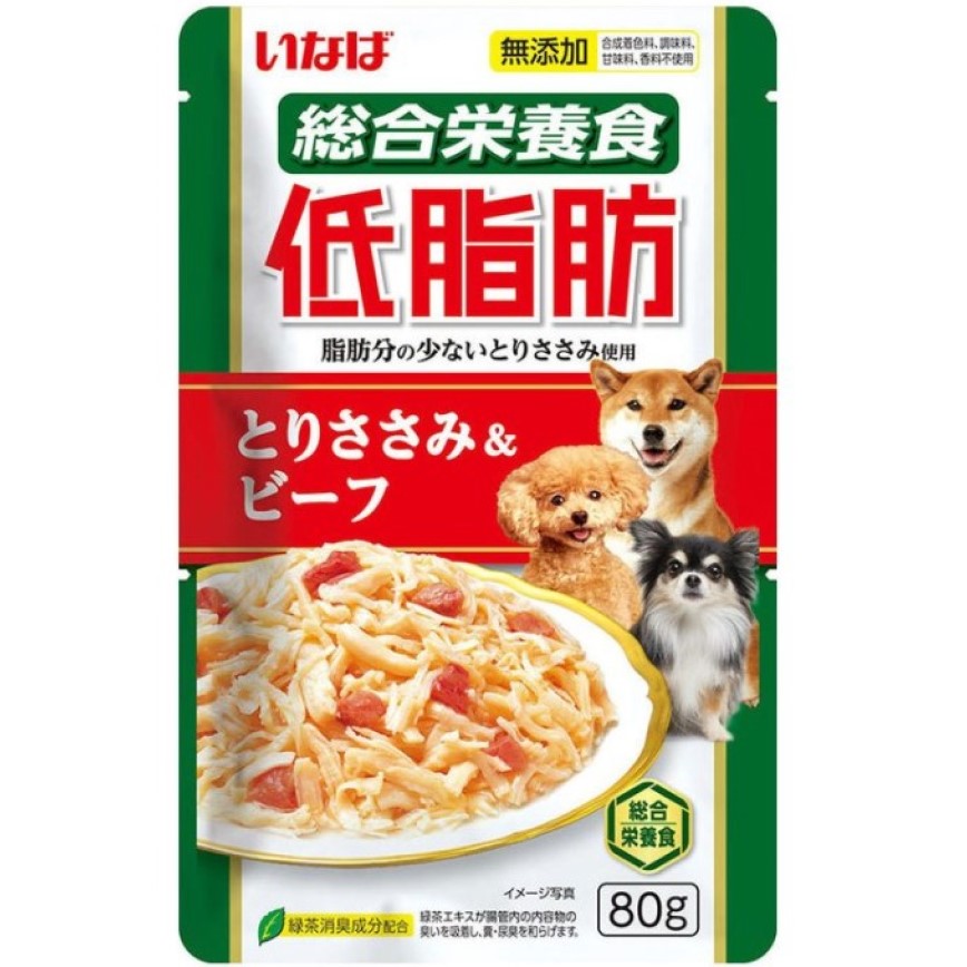 CIAO 狗濕糧 日本狗狗低脂肪袋裝濕糧 雞胸及牛肉 RD-01 80g (紅) (TBS)