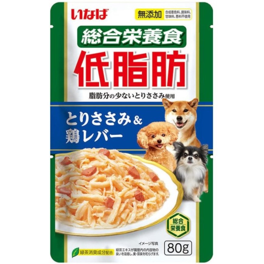 CIAO 狗濕糧 日本狗狗低脂肪袋裝濕糧 雞肉及雞肝 RD-02 80g (藍) (TBS)