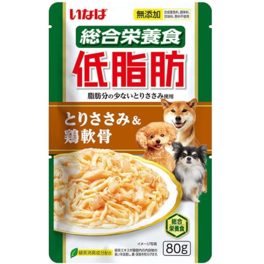 CIAO 狗濕糧 日本狗狗低脂肪袋裝濕糧 雞胸肉及雞軟骨 RD-04 80g (土黃)