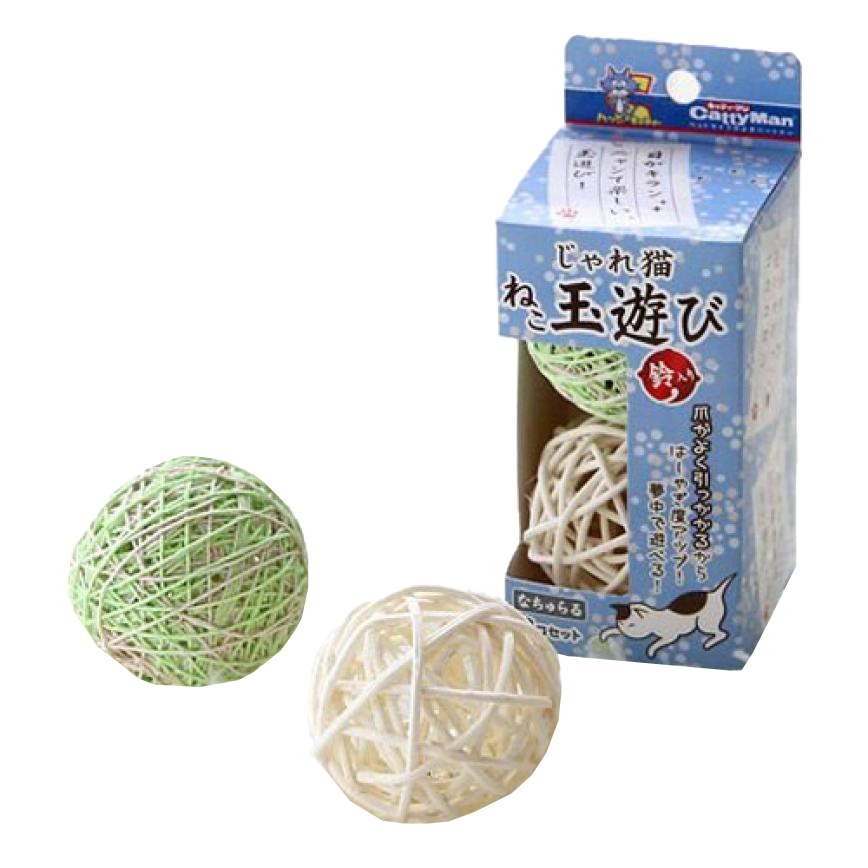 日本CattyMan 鈴鐺趣味滾球 逗貓玩具